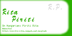 rita piriti business card